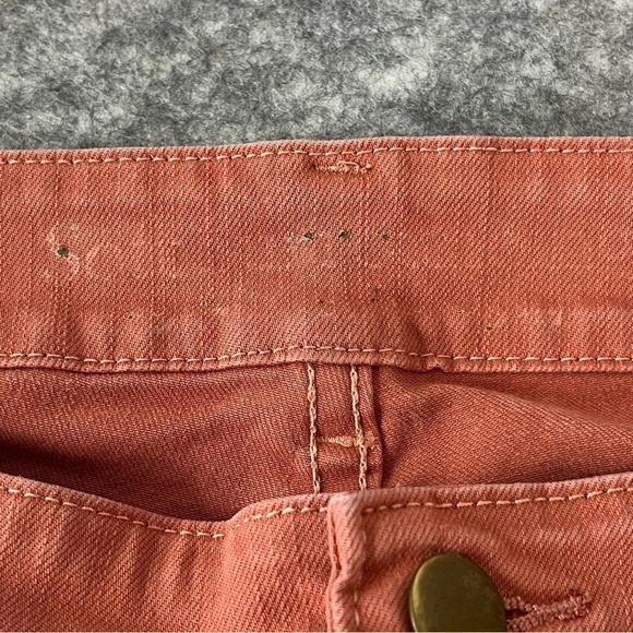Soft Surroundings Pants Womens Large Peach Coral Stretch Jeans Straight Leg - Picture 9 of 14
